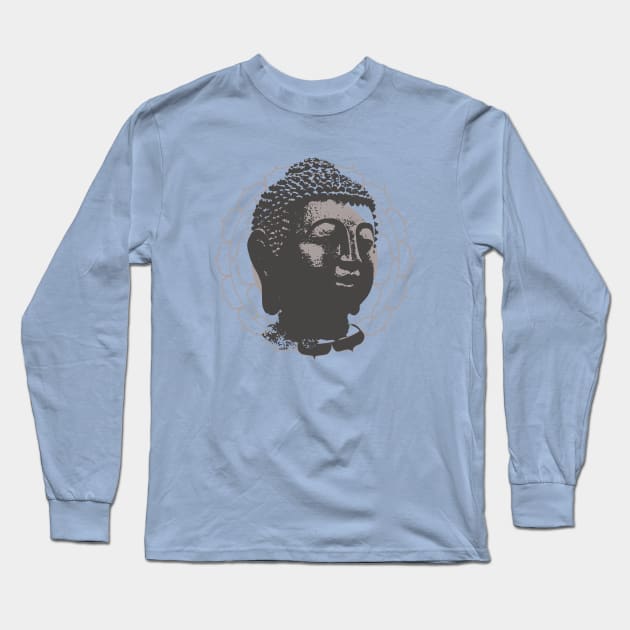 Buddha Head Yantra Long Sleeve T-Shirt by mariasshop